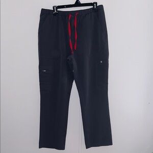 Men's Dark Gray Figs Scrub Pants- L